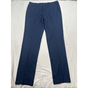 Mizzen + Main Pants Baron Trim Performance Chino Mens 36x34 Navy Blue Stretch